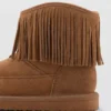 Bottes en cuir à franges