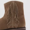 Bottes en cuir à franges