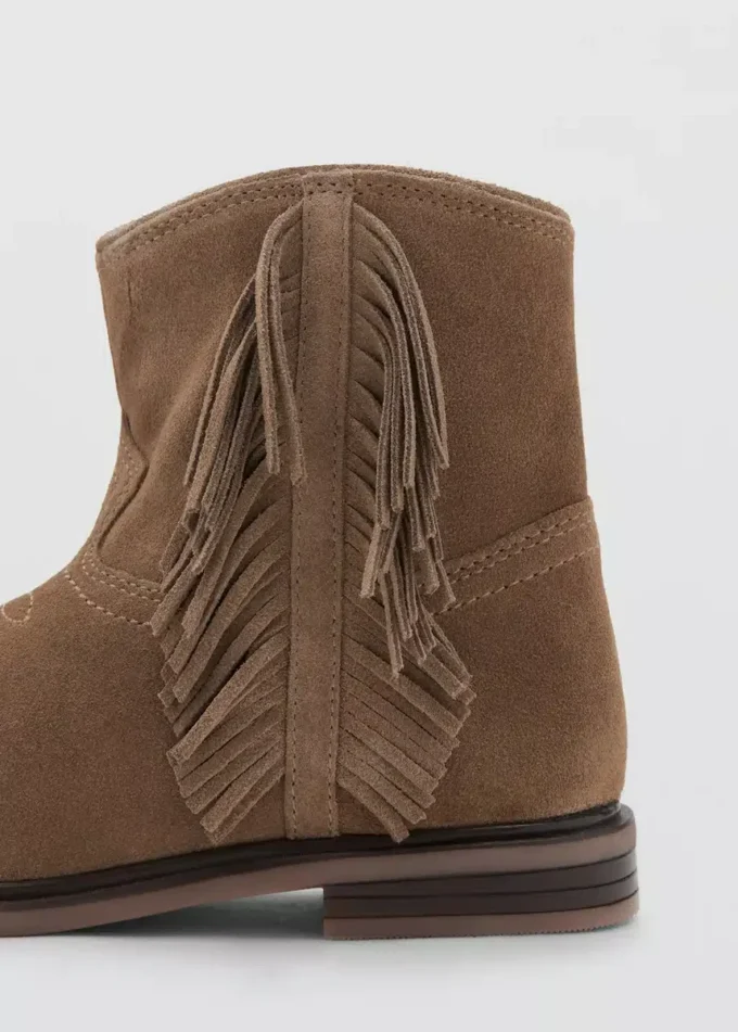 Bottes en cuir à franges