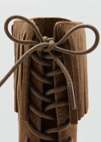 Bottes en cuir à franges