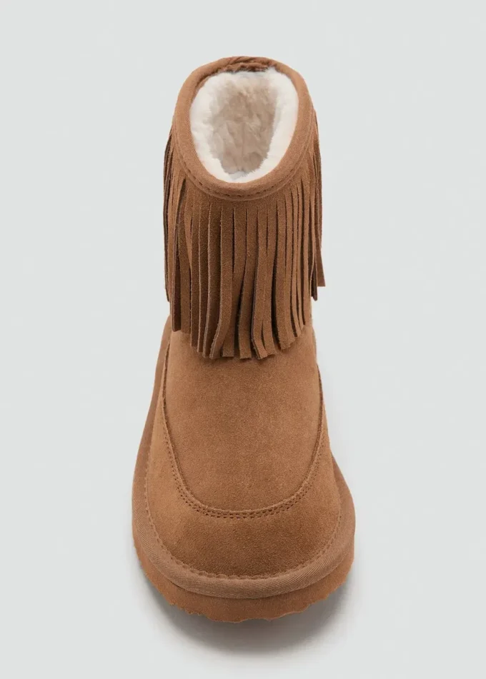 Bottes en cuir à franges