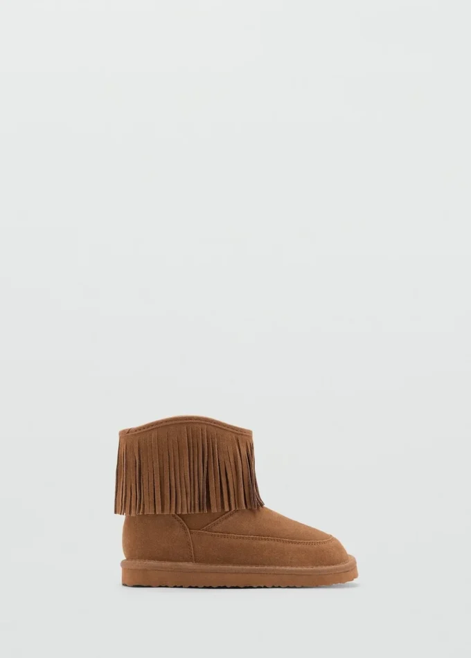 Bottes en cuir à franges