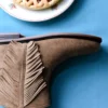 Bottes en cuir à franges