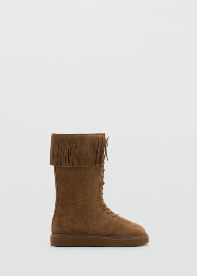 Bottes en cuir à franges Bottes en cuir à franges