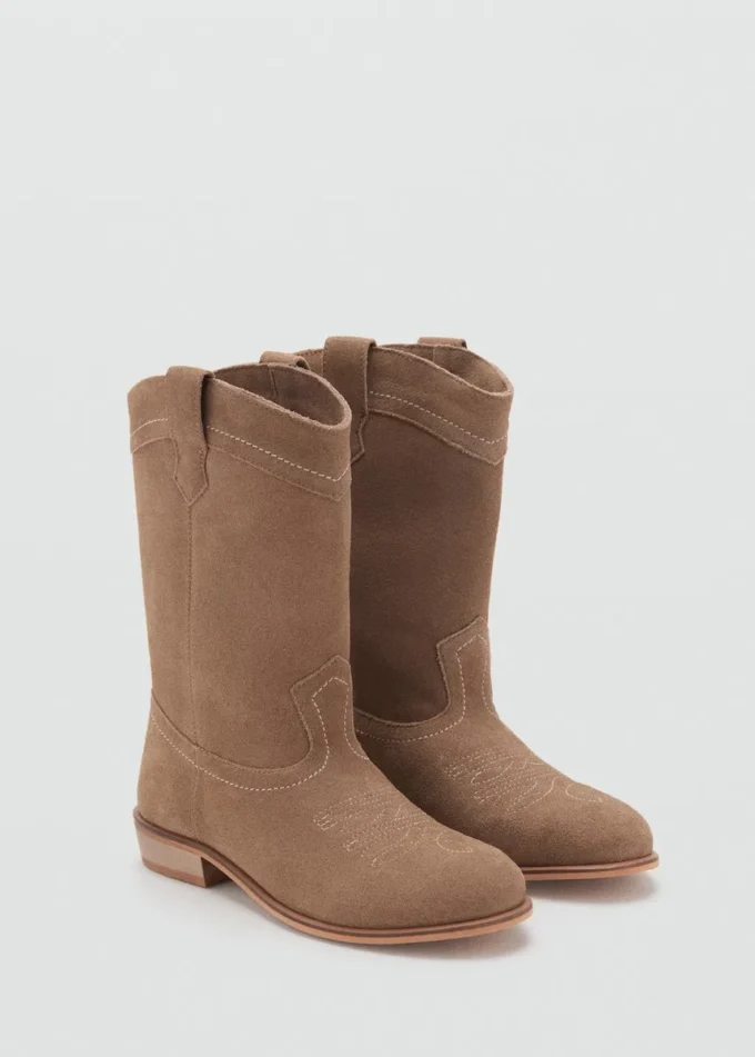 Bottes en cuir suédé Bottes en cuir suédé