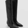 Bottes en cuir vieilli