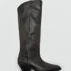 Bottes en cuir vieilli