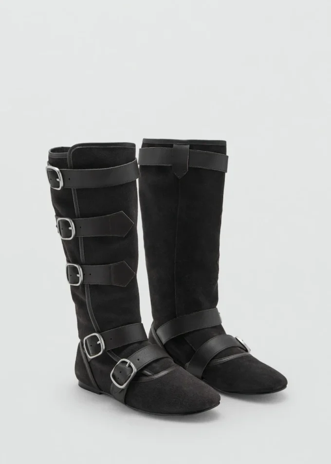 Bottes en daim avec boucle