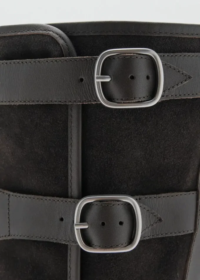 Bottes en daim avec boucle