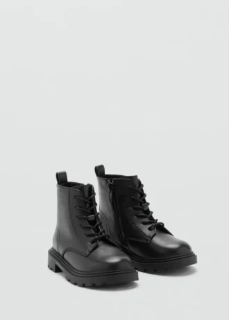 Bottes à lacets en cuir
