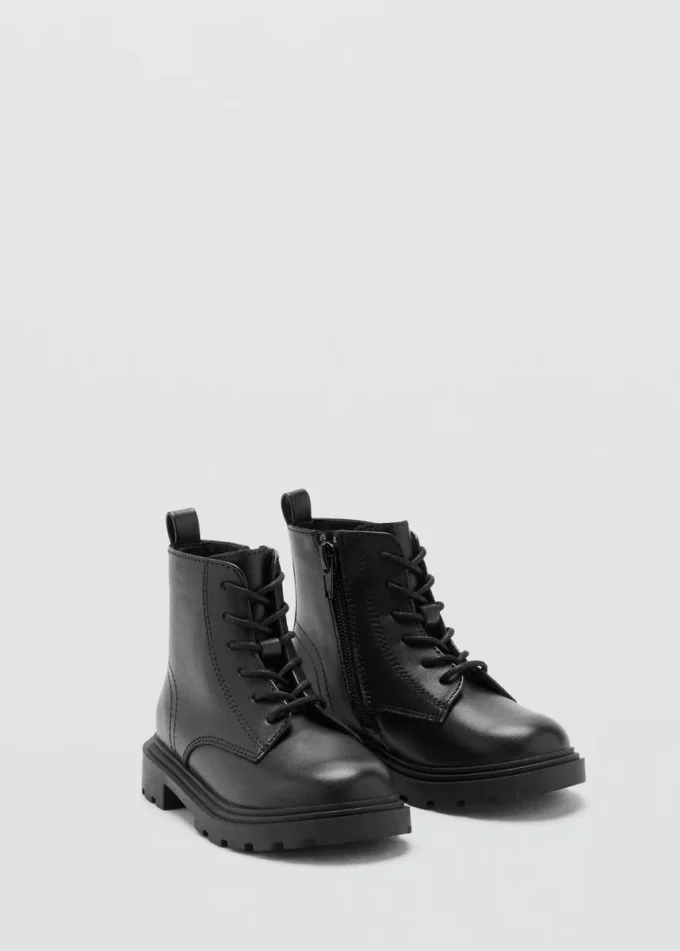 Bottes à lacets en cuir Bottes à lacets en cuir