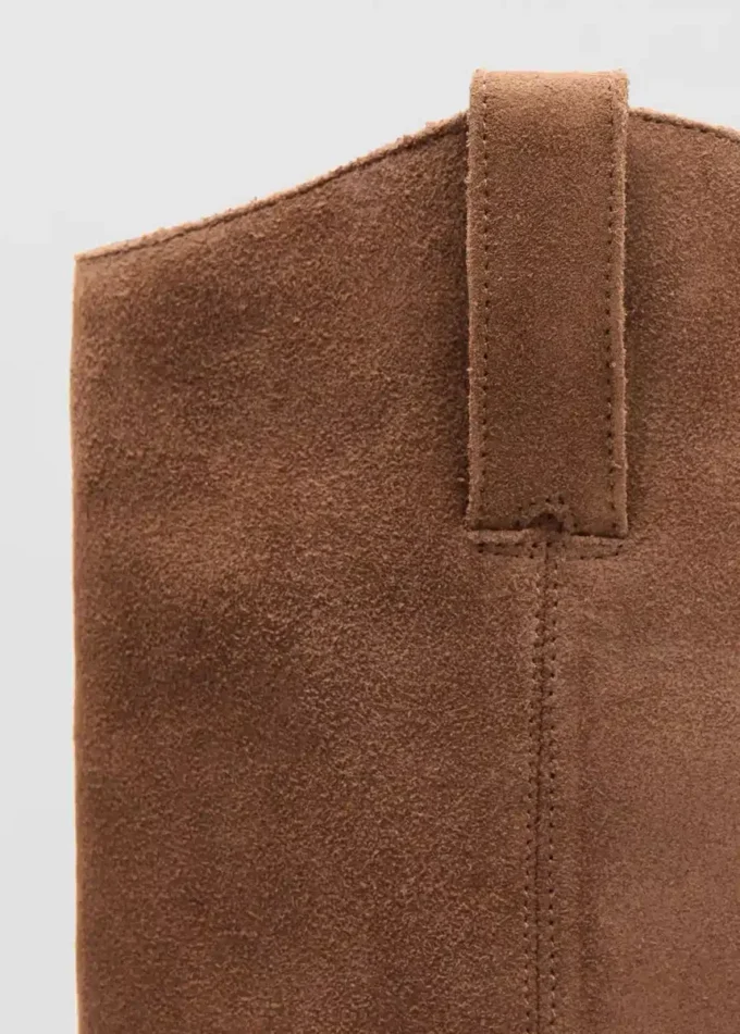 Bottes à talons en cuir