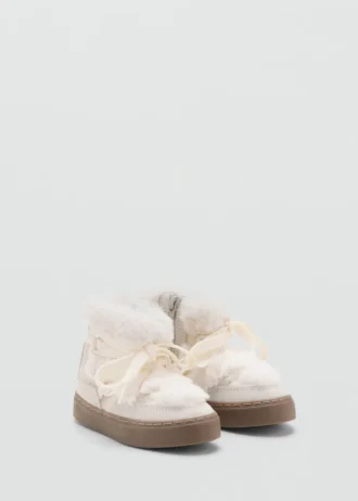 Bottines avec détails en cuir