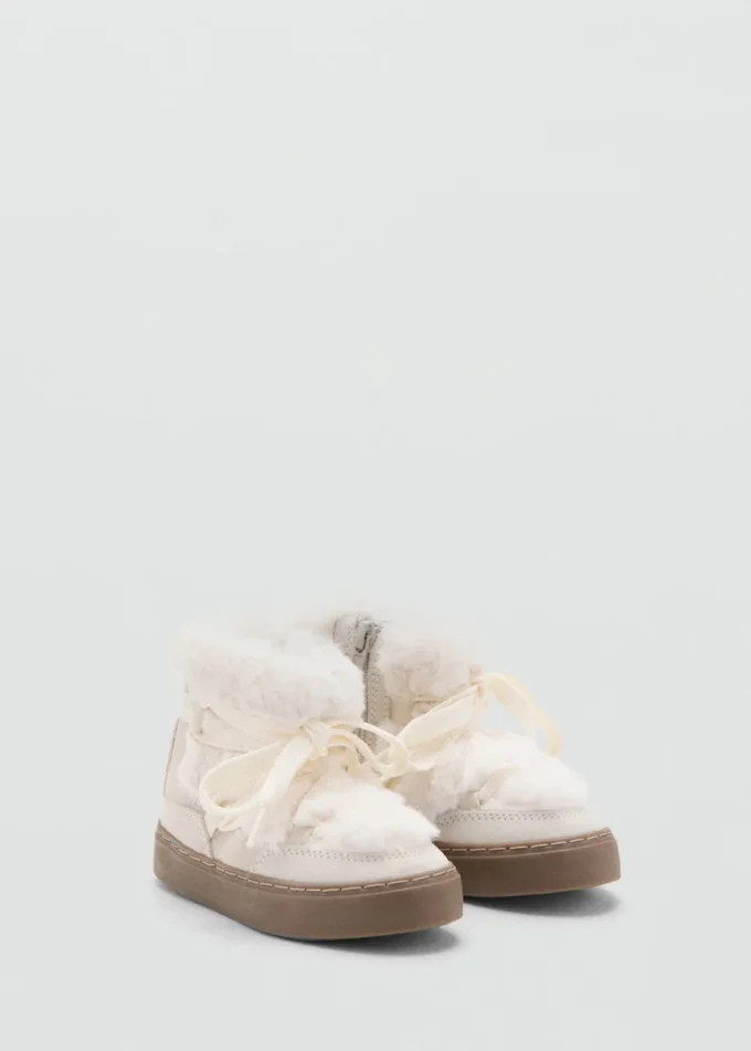 Bottines avec détails en cuir Bottines avec détails en cuir
