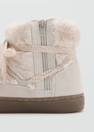 Bottines avec détails en cuir