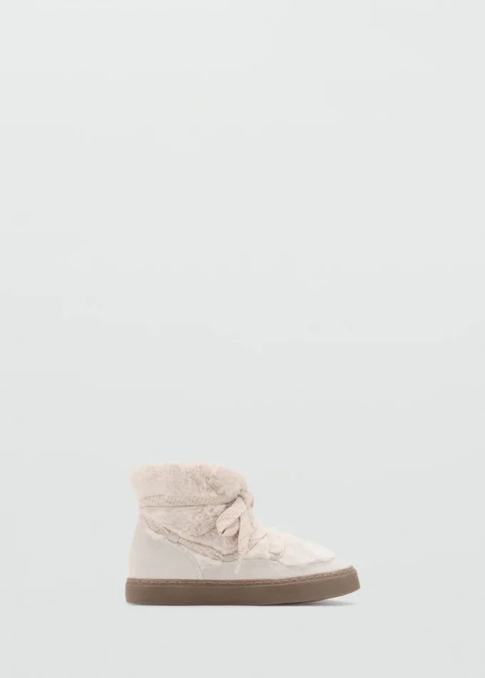 Bottines avec détails en cuir Bottines avec détails en cuir