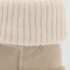 Bottines en cuir avec détail tricoté