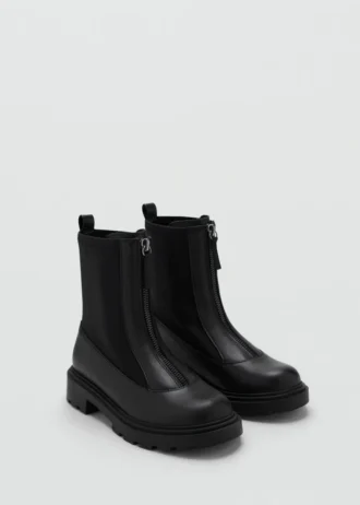 Bottines en cuir à fermeture éclair