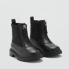 Bottines en cuir à fermeture éclair