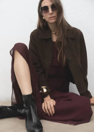 Bottines en cuir à fermeture éclair