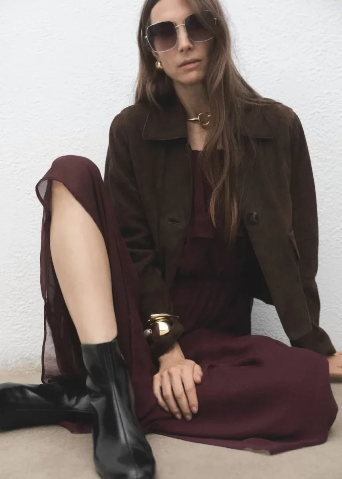 Bottines en cuir à fermeture éclair