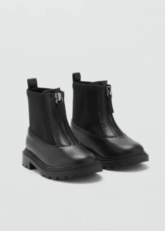 Bottines en cuir à fermeture éclair
