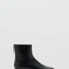 Bottines en cuir à fermeture éclair