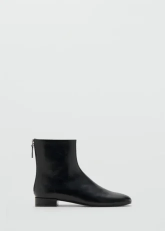 Bottines en cuir à fermeture éclair