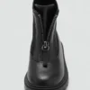 Bottines en cuir à fermeture éclair