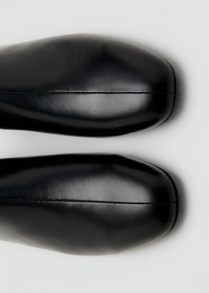 Bottines en cuir à fermeture éclair