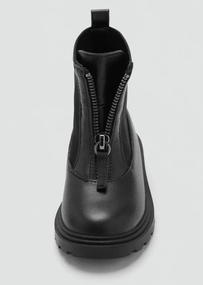 Bottines en cuir à fermeture éclair