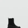 Bottines en cuir à fermeture éclair