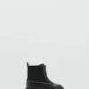 Bottines en cuir à fermeture éclair