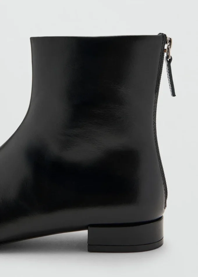Bottines en cuir à fermeture éclair