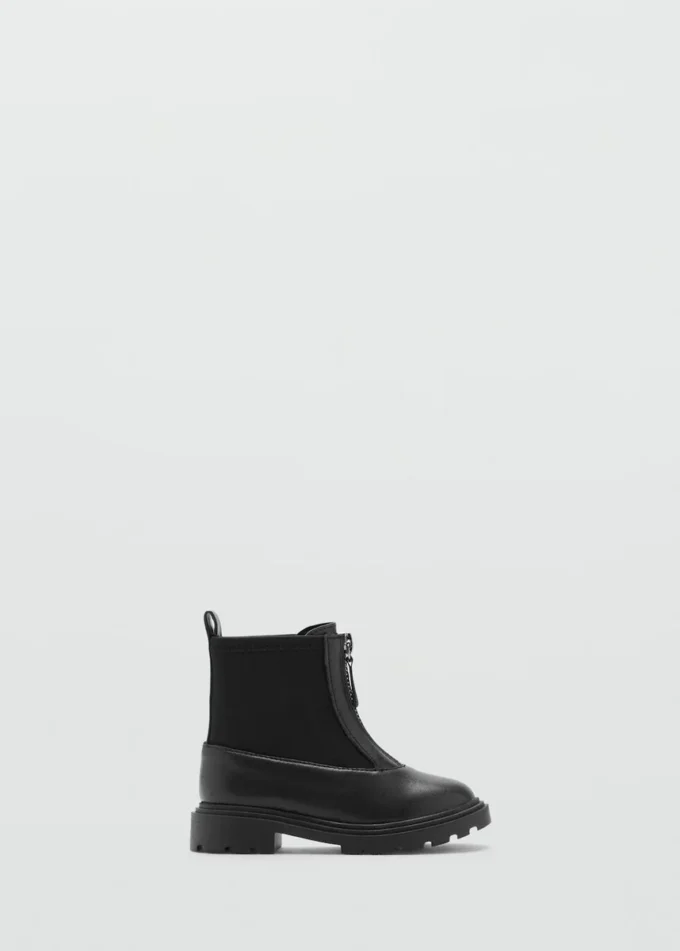 Bottines en cuir à fermeture éclair