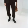 Bottines en cuir à lacets