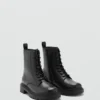 Bottines en cuir à lacets