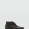 Bottines en cuir à lacets