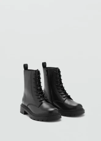 Bottines en cuir à lacets