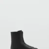 Bottines en cuir à lacets