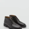 Bottines en cuir à lacets