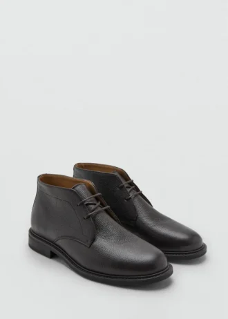 Bottines en cuir à lacets