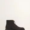 Bottines en cuir à lacets