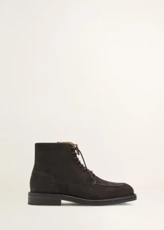 Bottines en cuir à lacets