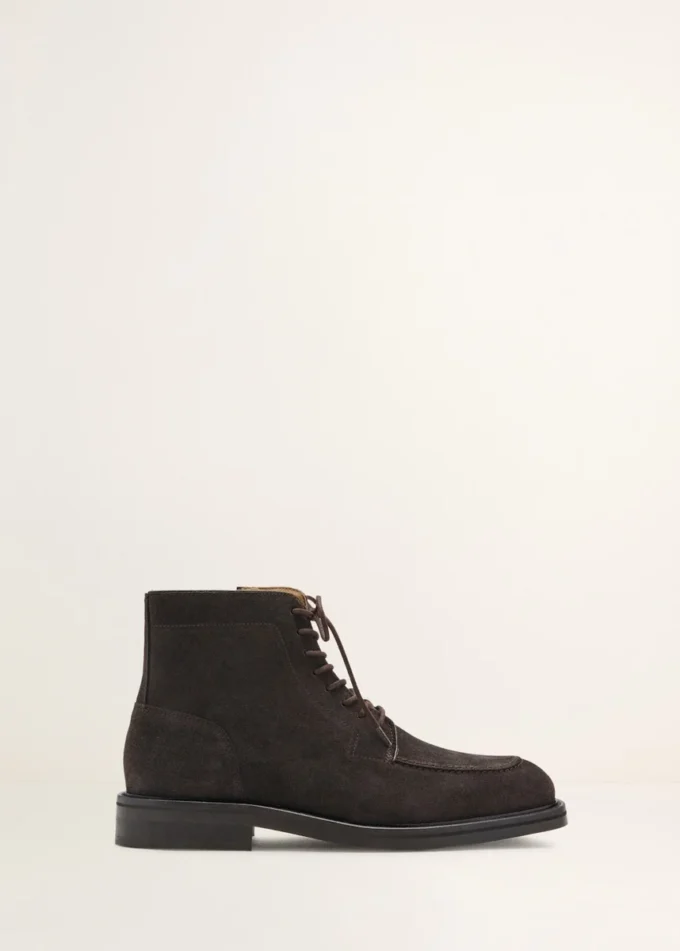 Bottines en cuir à lacets