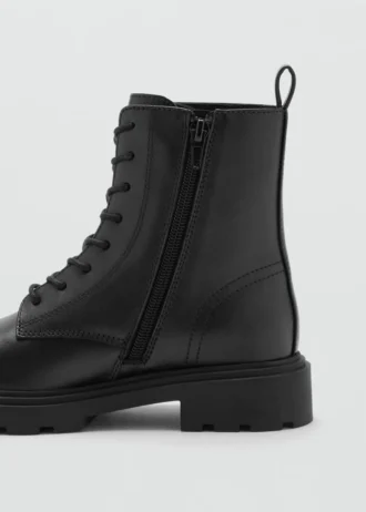 Bottines en cuir à lacets