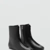 Bottines en cuir à lacets