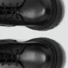 Bottines en cuir à lacets