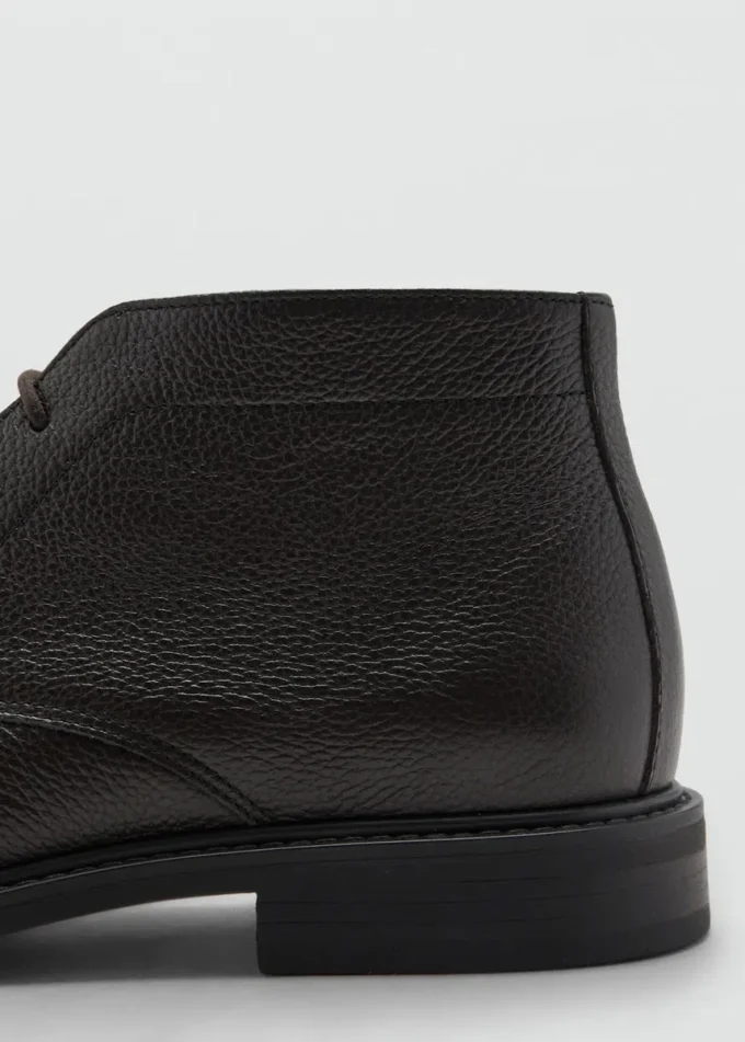 Bottines en cuir à lacets