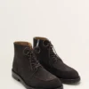 Bottines en cuir à lacets